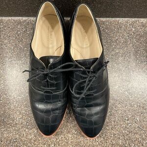 Cole Haan Women’s Oxford Black Croc Print Shoes